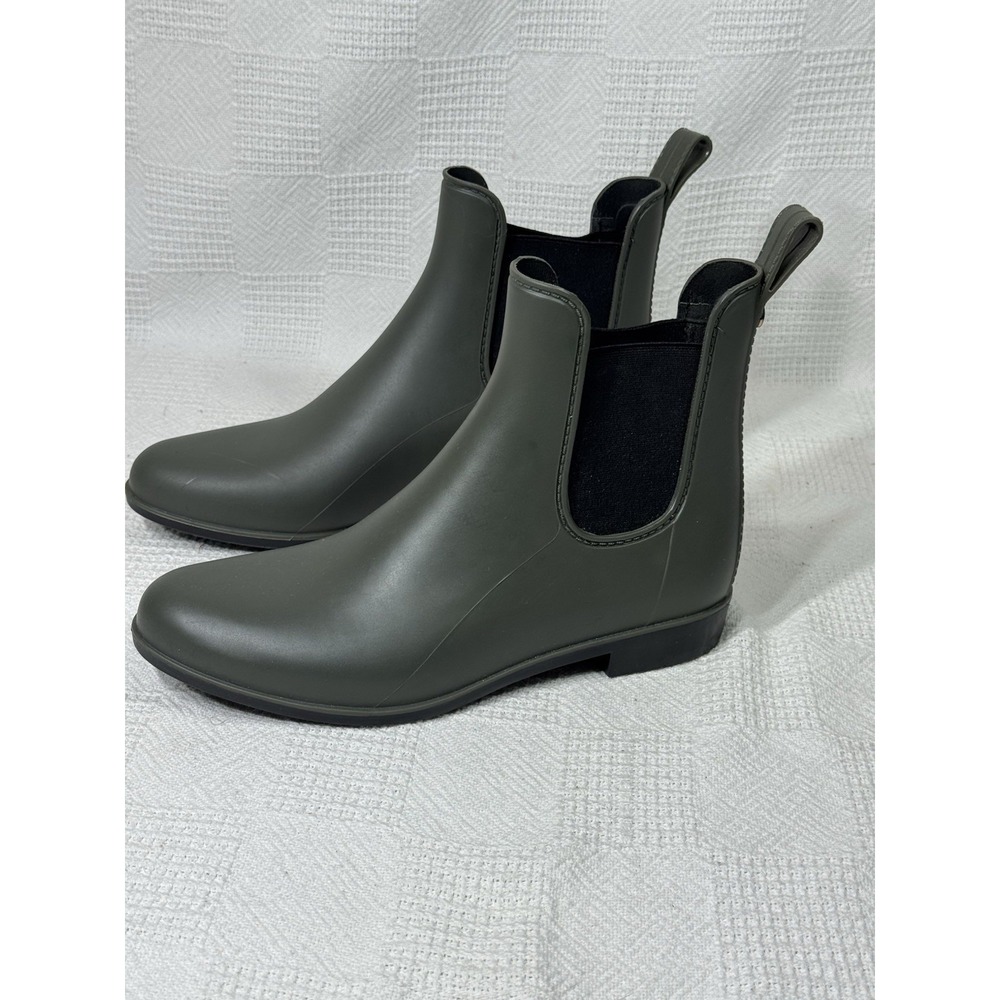 Sam Edelman Womens 9 Tinsley Moss Green Chelsea Ankle Rain Bootie